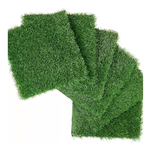 Alfombra de césped artificial para exteriores, 75 unidades, para patios, balcones y jardines, impermeable, antideslizante, césped sintético para una fácil instalación y mantenimiento