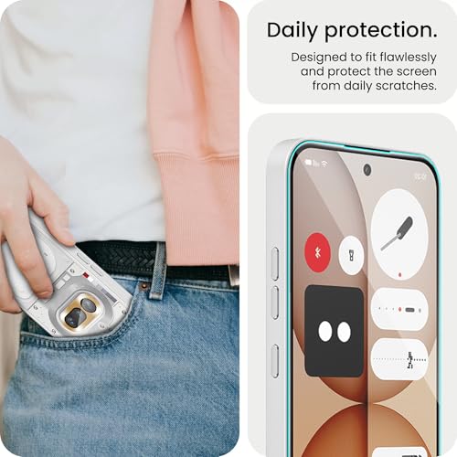 Image of FIRST MART Tempered Glass for Nothing Phone 4A 5G with Gold Camera Ring Guard & Installation Kit | HD Clear Edge-to-Edge Screen Protector, Scratch Resistant, Case-Friendly | Pack of 1