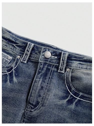 Floerns Women's Y2k Butterfly Denim Skirts Low Waist Stretch Bodycon Mini Skirt3