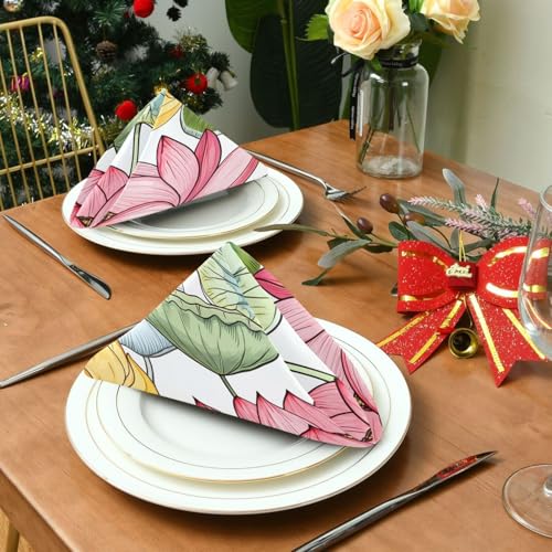 Servilletas de Tela Yettasbin Lotus Set x6 50.5x50.5 cm miniatura 3