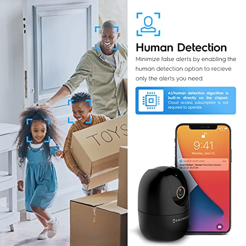 Amcrest 4MP WiFi Camera Indoor, Dog Camera, Sound & Baby Monitor, Human & Pet Detection, Motion-Tracking, w/ 2-Way Audio, Pan/Tilt Wireless IP Camera, Night Vision, Smart Home ASH41-B thumbnail 4