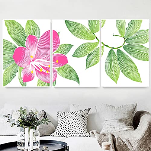 Art Mural Salon Toile Feuillage - Solution pour Murs Vides et Sombres