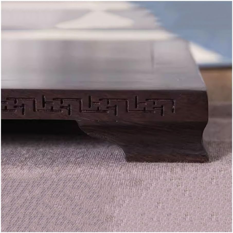 Vase Stand Ebony Rectangular Vase Landscape Teapot of Odd Stone Crafts Ornaments Base(Small)