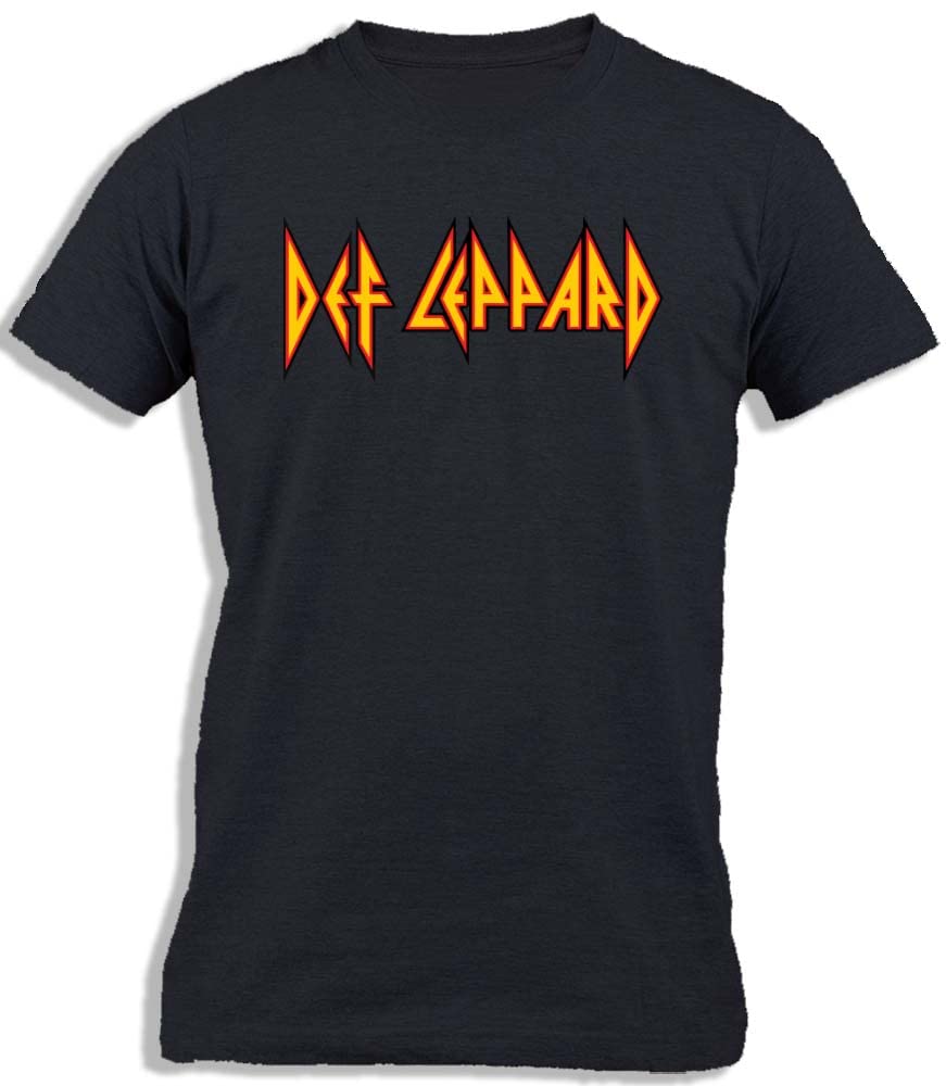 Ay Cabron™ Def Leppard | Rock Band | Def Leppard Logo With Big Letters | Music Band Cotton T-Shirt For Men