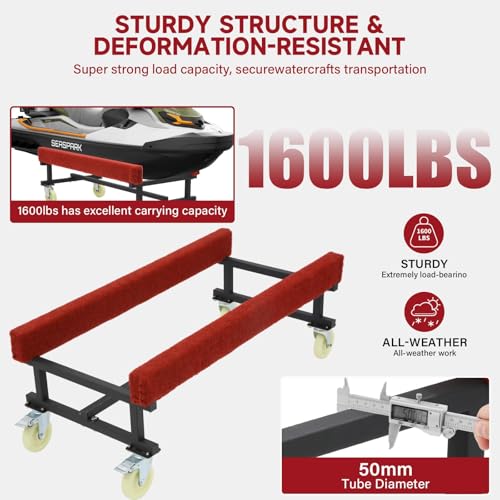 image for VELPAX 1600 LBS Capacity Watercraft PWC Dolly,Jet ski Dolly,Boat Stora