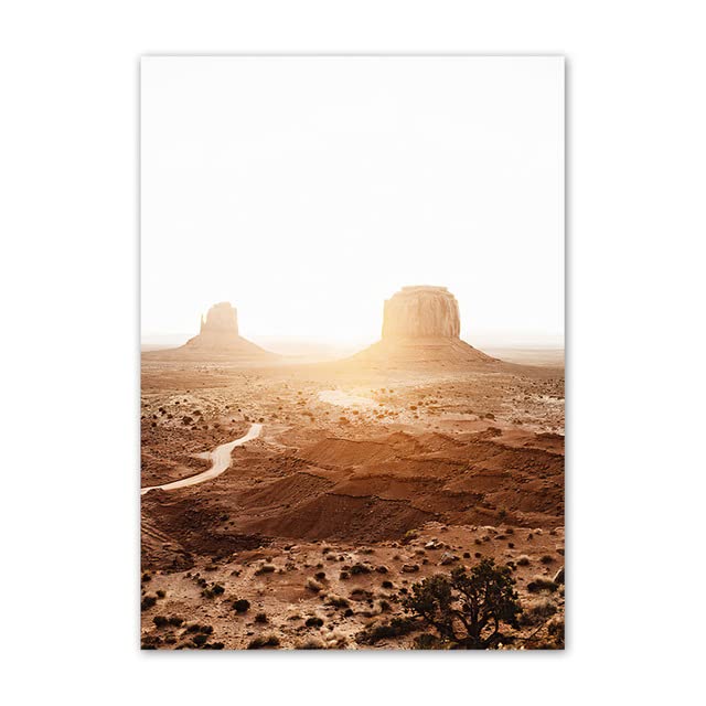Desert Camel Cactus River Canyon Natural Travel Posters and Wall Art Prints Canvas Wall for Living...
