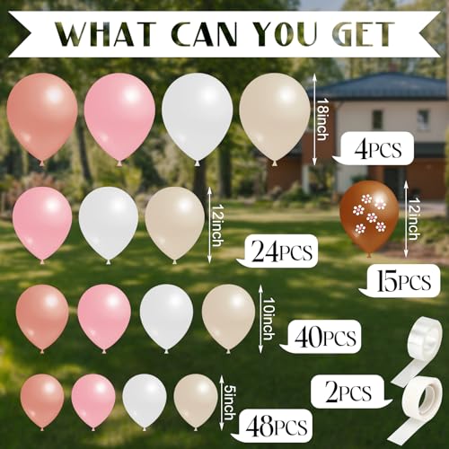 Image of 131 Pcs Cielito Lindo Party Decoration Platos De Barro Fiesta Balloons Arch Kit Backdrop Mexican Talavera Party Decorations for Wedding Birthday Baby Shower Bridal Engagement Photo Supplies(Pink)
