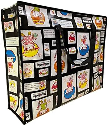 Extra VALUE Large Strong and Durable Laundry Bags | PACK of 1 | Ideal for Laundry/Moving House/Shopping/Storage | Reusable Store Zip Bag Size-70 x 54 x 22cm (Random Large color Ln)