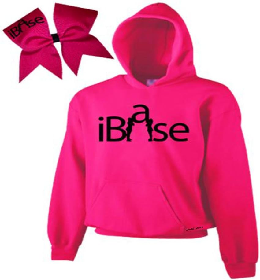 Hot Pink iBase Cheer ComBow, Black Print, Youth Large