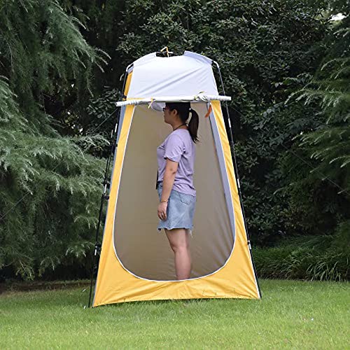 Carpa portátil de camping para 1-2 personas amarillo miniatura 3