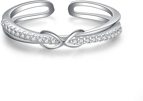 Amazon Co Jp Amazon限定ブランド 指輪 レディース 人気 シルバーリング 5aジルコニア 細身 調整可能 ファッション