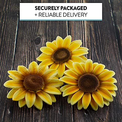 Global Sugar Art Sunflower Sugar Cake Flowers, 3 Count By Chef Alan Tetreault #TOP3