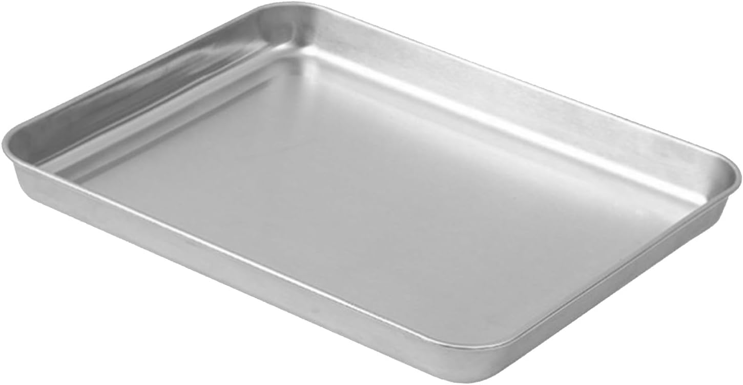 RiToEasysports Stainless Steel Baking Pan Innovative Design Thickened Baking Tray for Home Kitchen and Culinary Use Large Size 1 Unit (Small)