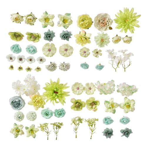 40/61 Piezas Flores Artificiales Realistas para Decoración