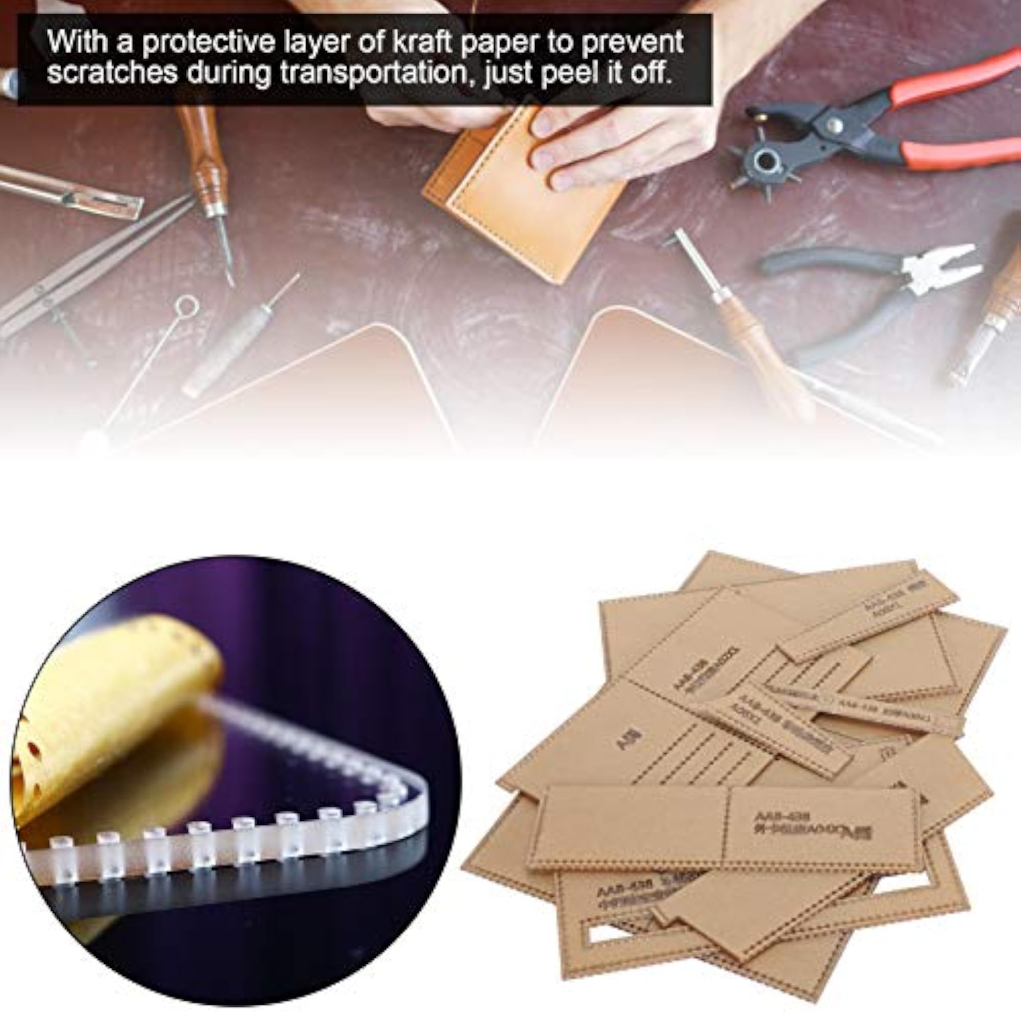 Acrylic Leather Pattern Template for DIY Handbags