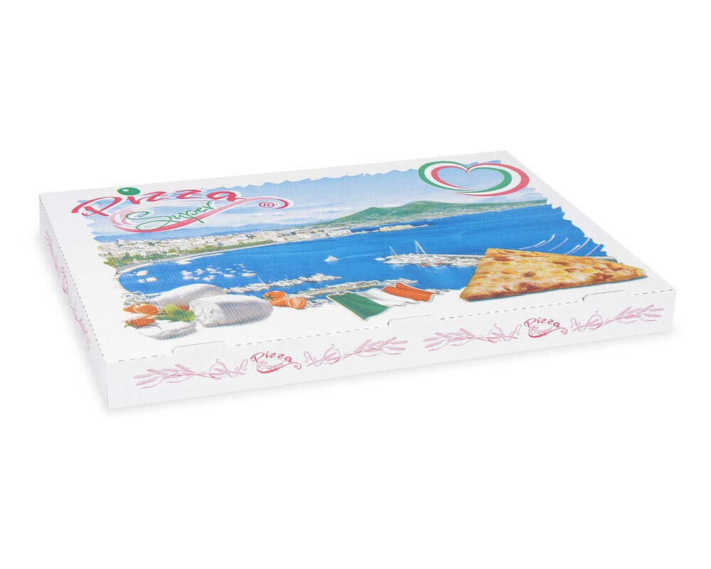 50 Pizzakarton aus Mikrowellpappe mit neutralem Motiv 60 x 40 x 5 cm