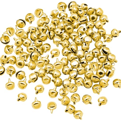 Simsky 100pcs Mini Bells, 12mm Metal Bells, Bell Bell, DIY Jewelry Accessories, Bells Bells, Pet Bell, Party Decorations