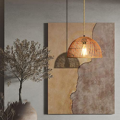 Luminária de vime - Rattan Pendant Lights Rattan Lamp,Luminária Pendente Lâmpada Retrô Vime Candelab