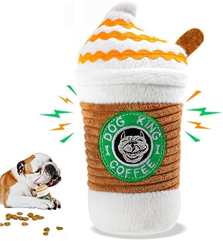 ZMLTLMG Coffee Dog Toys - Plush Squeaky Dog Toys for Cute Dog Toys Chewers Durable Birthday Gift for Dogs