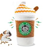 ZMLTLMG Coffee Dog Toys - Plush Squeaky Dog Toys for Cute Dog Toys Chewers Durable Birthday Gift for