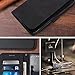 SptPofp for Googe Pixel 9 / Googe Pixel 9 Pro 5G Case Leather Wallet, Flip Folio Cover PU Leather Kickstand Card Slots Holder Magnetic Clasp Shockproof Protective Phone Case for Women Men,Black