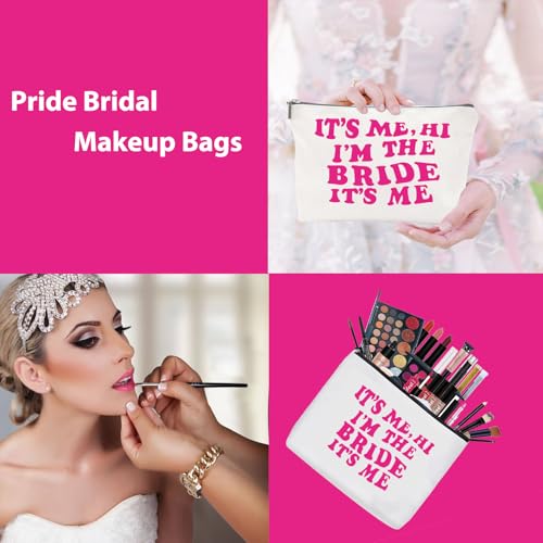 Bride Gifts Makeup Bag TS Singer Inspired Gift TS Fans Merch Music Lover Gift for Bride Cosmetic Canvas Bag Honeymoon Travel Organizer Zipper Pouch for Engaged Wedding Bridal Shower Gifts3
