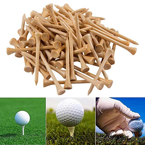 image for FINGER TEN Golf Tees 2 3 4 Inch Wood Bulk 250 500 Count, with Free Del