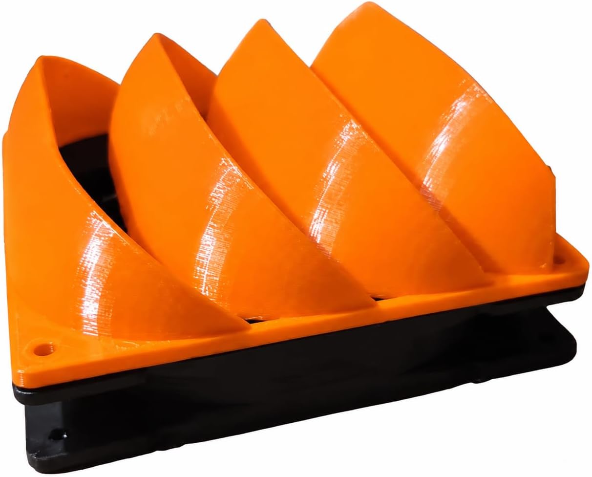 120/140mm PC Fan Deflector | Redirect Computer Airflow | Improve PC Thermals and Cooling | Fan Duct | PC Accessories | Gift for Techy (Orange, 140mm)