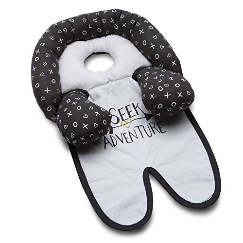Boppy Organic Fabric Head and Neck Support, Adventure, Black and White