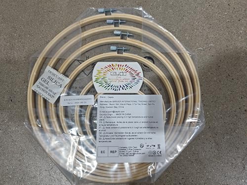 Caydo CY-0340 6 Pieces Embroidery Hoop Set Circle Cross Stitch Hoop Ring 4 Inch To 10 Inch thumb #7
