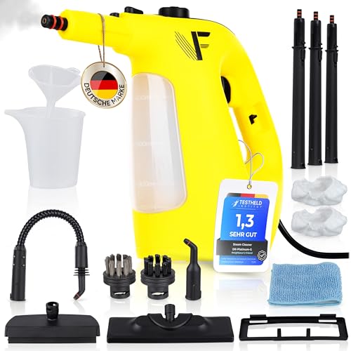 Bild: Neighbour's Friend� Dampfreiniger 2 in 1 mit Dampf Mop Funktion ? Leistungsstarker Handdampfreiniger 1500W, 4m Kabel, 450ml Tank I Dampfreiniger Handger�t f�r Boden, Fenster, Bad, Teppich, K�che f�r 72,99 EUR bei amazon.de