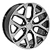 OE Wheels CV98B 22 Inch Rim Fits Silverado 1500 Snowflake Style 6x139.7 22x9 Gloss Black Machined - Hollander 5668 (1)