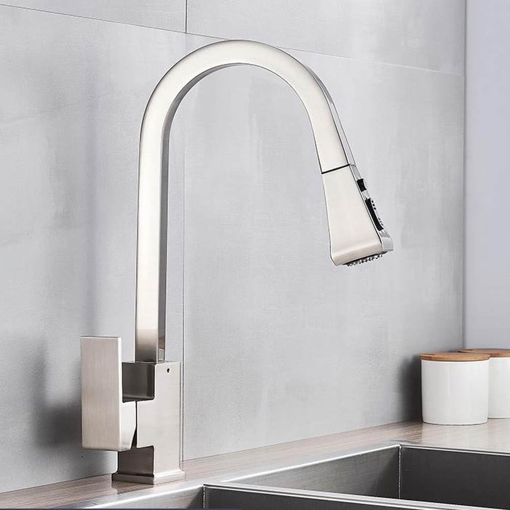 Mitigeur de cuisine noir mat avec douchette extractible et capteur tactile orientable à 360°