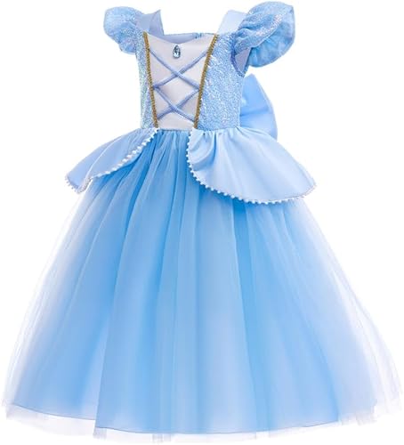 Miniatura 3 de Dressy Daisy Disfraz de princesa para niñas pequeñas, disfraz de Halloween, vestido de fiesta de cumpleaños con accesorios, talla 2T a 10