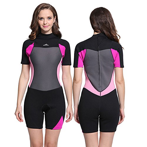 Unisex Short Sleeve 2Mm Neoprene Wetsuit Men For Surfing One Piece Triathlon Scuba Diving Spearfishing Wetsuit Women Surfing (Women, Xl) #TOP30