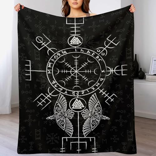 Plaid jeté canapé flanelle Viking impression numérique 3D haute qualité