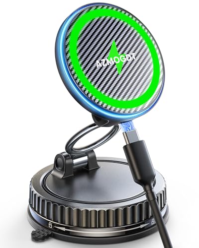 MagSafe Car Mount Charger 15W, Magnetic Wireless Car Charger [89+LBS Strong Suction, 2800gf Strong...