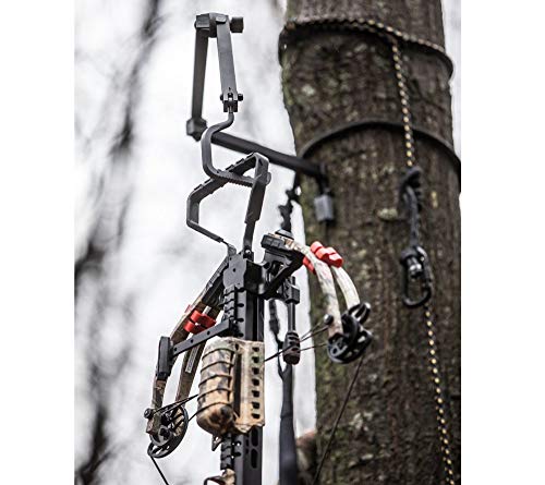 HAWK GoGadget Tree Arm | Hunting Portable Folding Lightweight Easy Mount Long 3-Arm Holder with Silent-Grip Hook for Bow, Crossbow & Accessories | Weight Rating 15 Lbs - Thumbnail 5