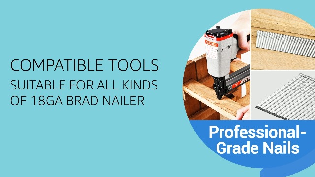 Image of meite 18 Gauge Brad Nails 3 /4-Inch, 5,000 Counts Galvanized Brad Nail Ideal for 18GA Pneumatic, Electric Brad Nailer Gun (1 Box) (Pack of 3)
