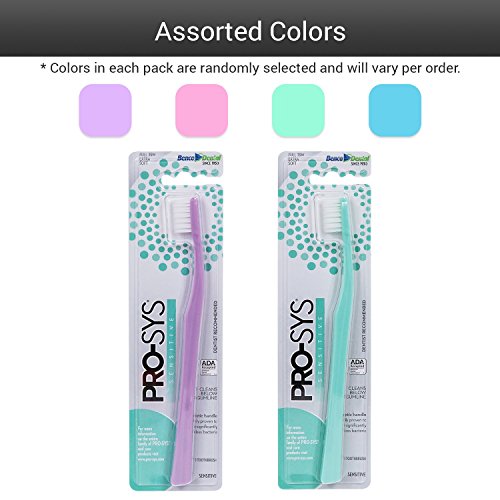 Pro-Sys® Extra Soft Toothbrush With Double Tapered Bristles For Extra Sensitive Gums, Pack Of 2 (Ada Accepted) #TOP1