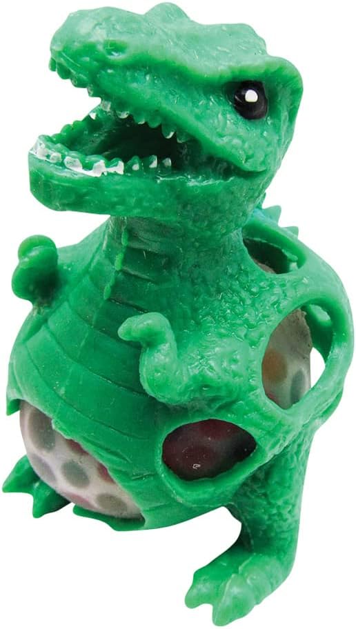 WARM FUZZY Toys Rainbow Bead Buddies Squishy Dinosaur Toy | Stress Relief Toy Suitable for Autism & ADHD | Funny Sensory Fidget Great for Home, Classroom, Birthday Party Favors