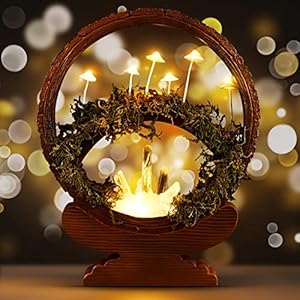 Crystal Mushroom Night Light LED Mushroom Lamp Cozy Cottagecore Mushroom Decor Aesthetic Fairy Mushroom Light with Base for Home Bedroom Wedding Birthday Party