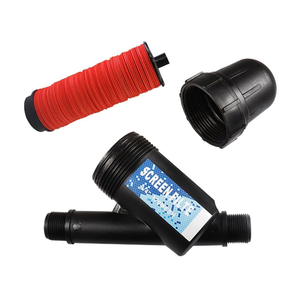 Filtro dell'acqua piovana per irrigazione da giardino, efficiente sistema di rimozione dei detriti, per kit di plastica, installazione, per nero
