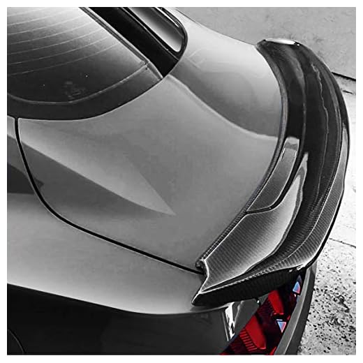 Mustang Carbon Fiber Trunk Spoiler, GT350 Track Pack Spoiler Carbon Fiber, 2015 Mustang GT Spoiler for 2015-2021 Rear Trunk Wing Racing Spoiler, fit V6, EcoBoost, GT and GT350 2015-21