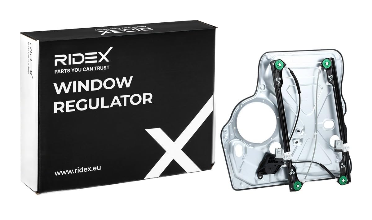 RIDEX 1561W0169 Elevalunas eléctrico Delante, Derecha sin electromotor con soporte base con placa soldada Compatible con VW Multivan T5 7HM, 7HN, 7HF, 7EF, 7EM, 7EN