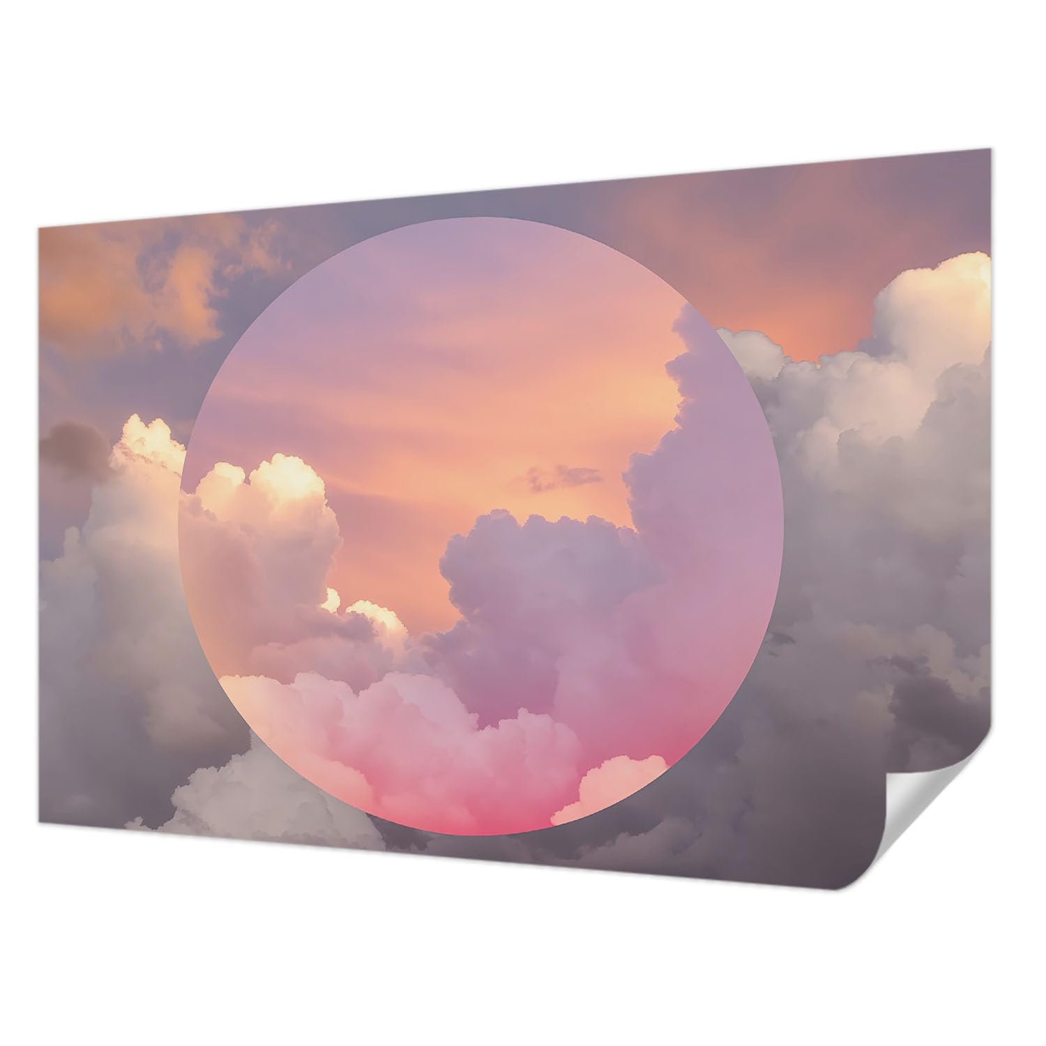 Papier Peint Autocollant de Haute Qualité Tulup Nuages Éthérés Décoration Murale