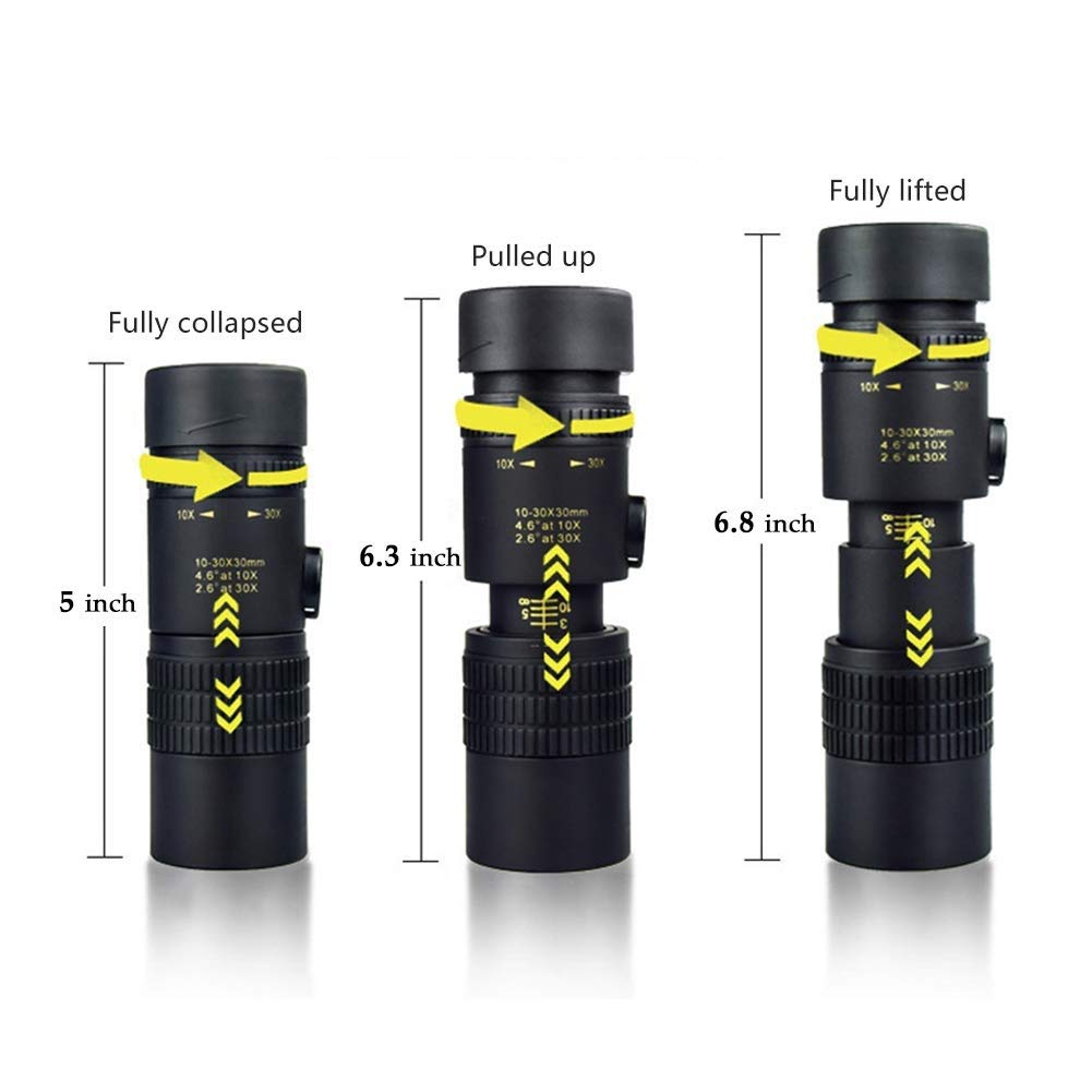 Przenośny monokular 4K 10-60 x 40 mm super teleobiektyw zoom turystyka wodoodporna monokular z uchwytem na smartfona i statywem do wędrówek dla dorosłych obserwacji ptaków na zewnątrz
