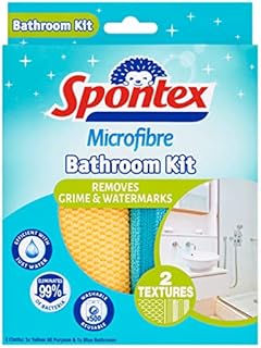 Spontex Microfibre Bathroom Kit (2 Cloths)