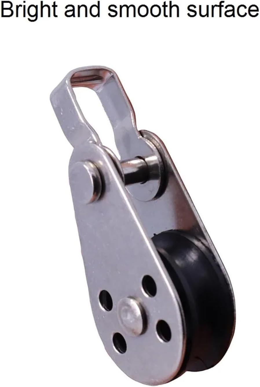 Water Sports 1PCS 607 316 Stainless Steel Pulley 45mm Blocks Rope Marine Hardware for Kayak Canoe Boat Anchor Trolley Kit 2mm to 8mm Rope Sailing Accessories