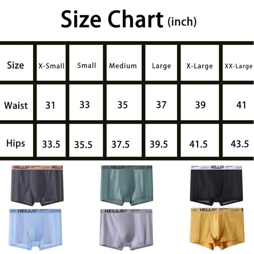 Men's Ultra Breathable Mesh Ice Silk Underwear Low Rise Boxer Briefs with Lightwight Wasitband, Multipack2